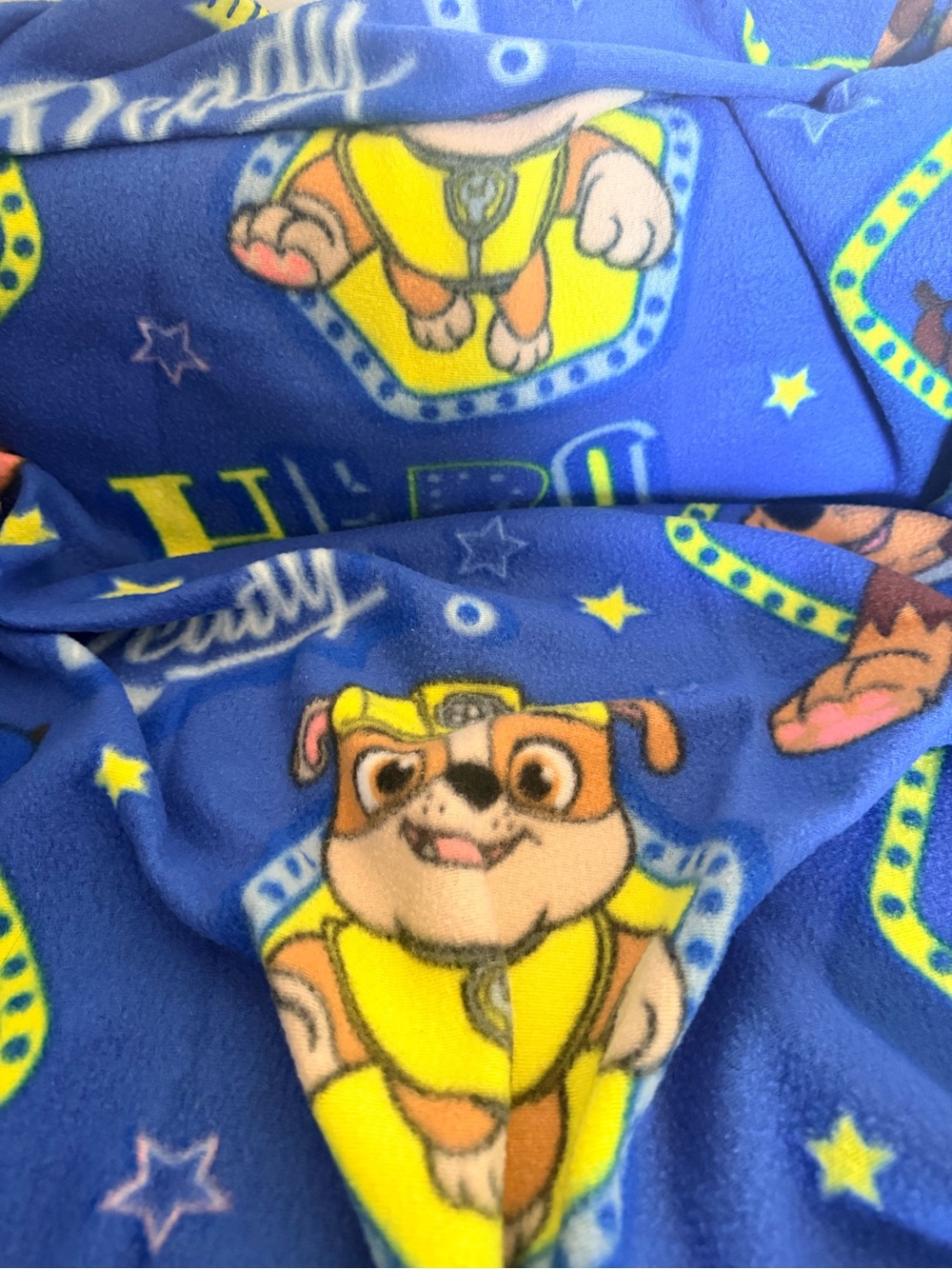 Paw Patrol Fleece Blanket 40x50 in Blue and Yellow